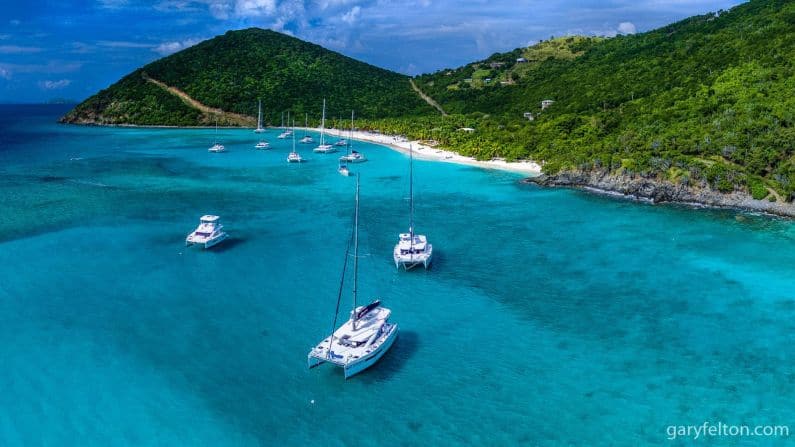 Wahite bay beach and blue water