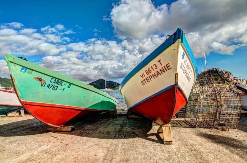 Colorful fishing boats