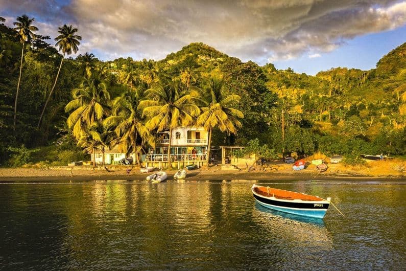 Beach bar in the Grenadines