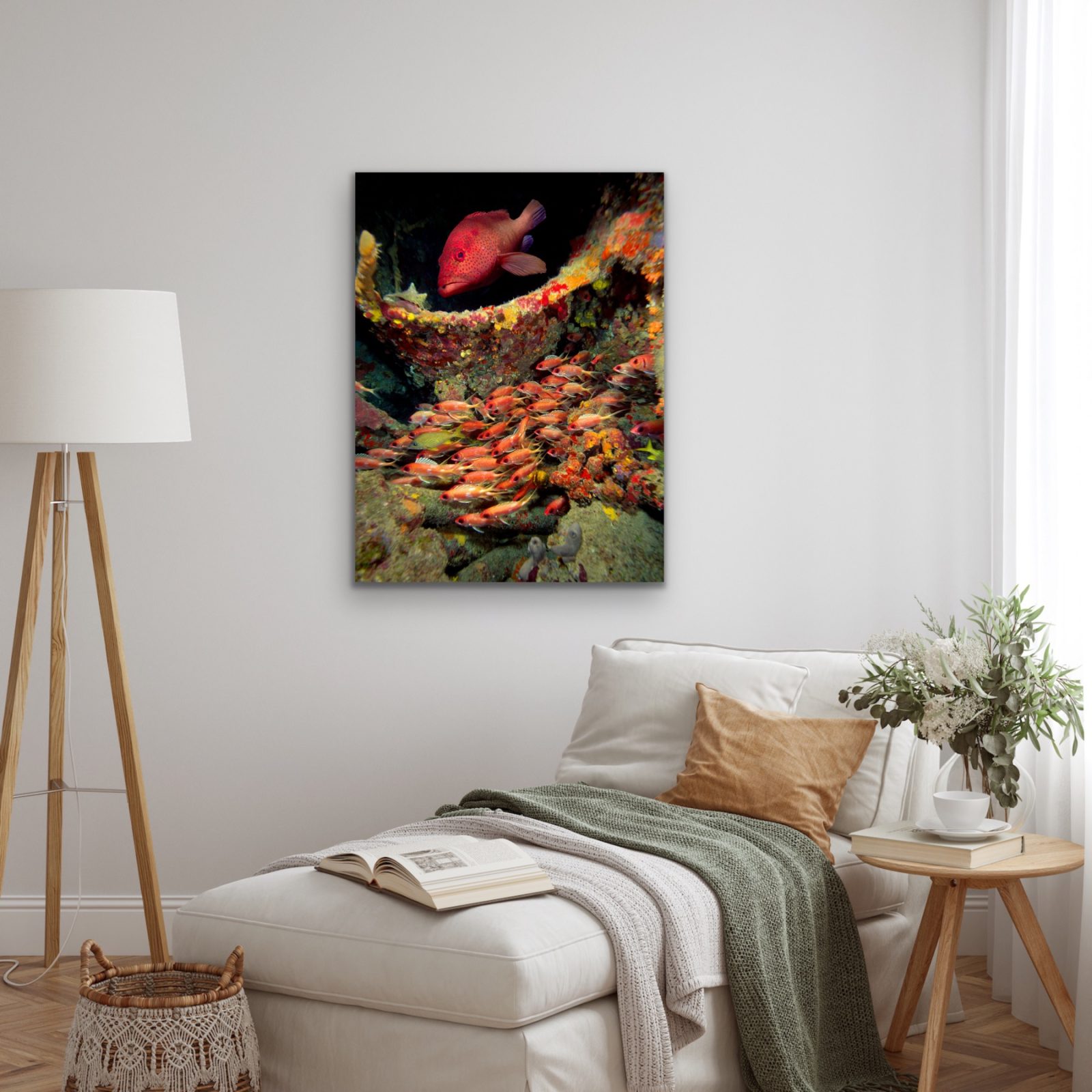 Nautical art: canvas prints and wall art 6 Bright red fish are nautical