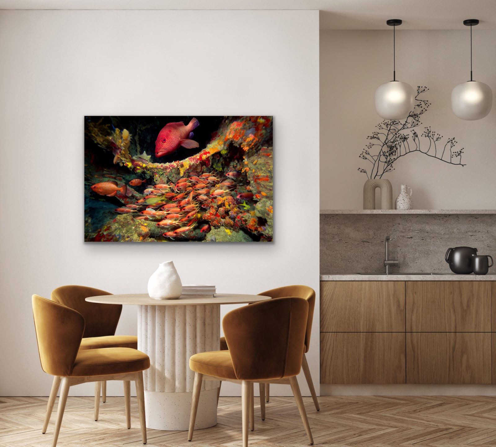 Underwater Tropical wall art for living room or office 4 Dining room wall art