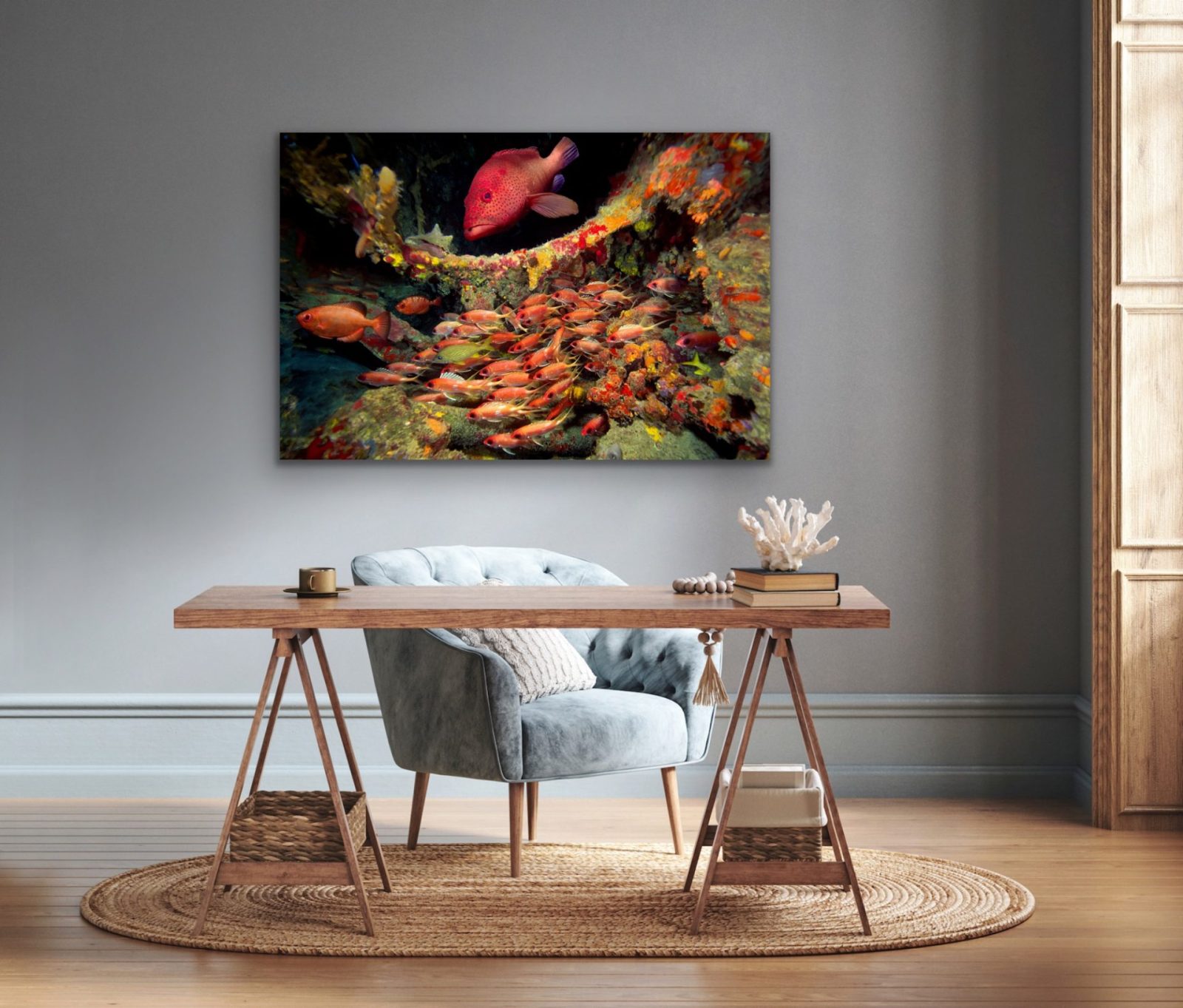 Underwater Tropical wall art for living room or office 3 Underwater tropical wall art